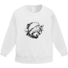 'Red Panda Wearing Santa Hat'