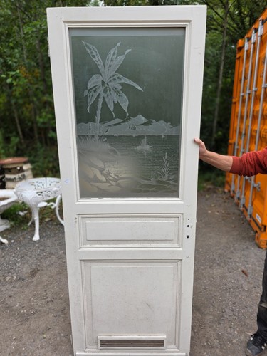 Antique internal etched - etched, glass