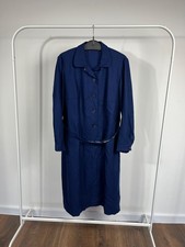 Vintage Blue Wool Worsted Robe