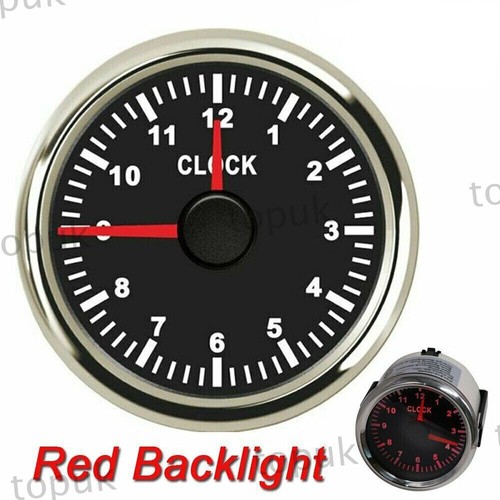 52mm digital clock gauge 12h - digital, 0-12h