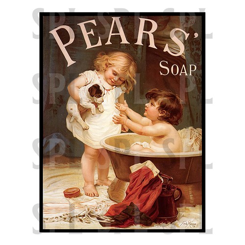 Pears soap retro metal - pears',