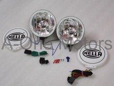 Pair Universal Hella Comet 500 Driving Lamp White Spot Light + Cover & Bulb