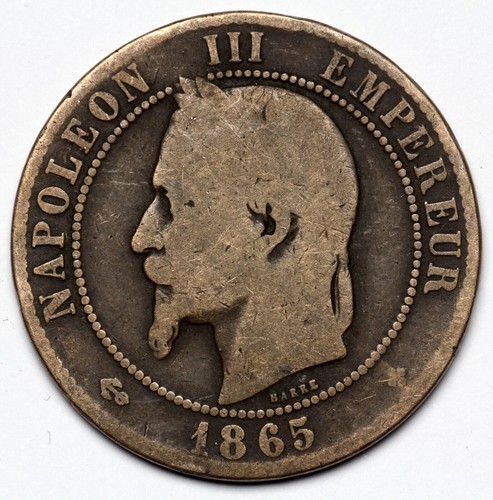 Centimes 1865 france - centimes,
