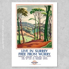 SR Surrey Poster - Railway