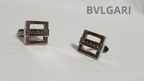 Bvlgari logo square cufflinks - bvlgari,
