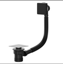 Colore Square Matt Black Easy Clean Sprung Click Clack Bath Waste