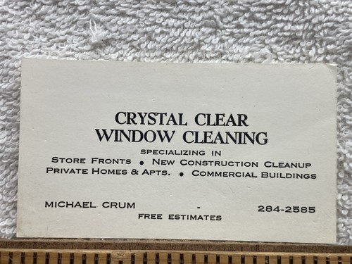 Vintage business card - business, crystal