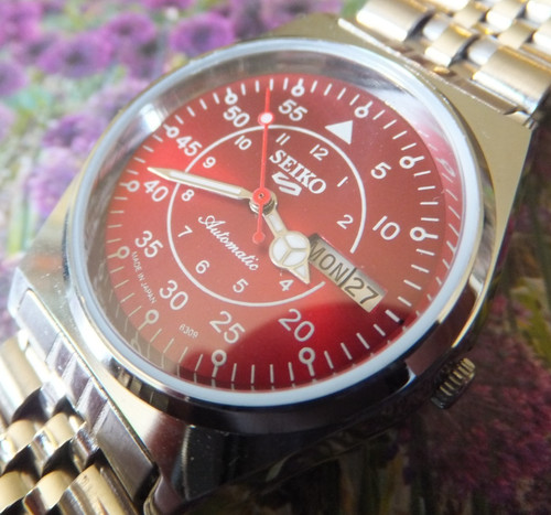 Seiko red fleiger style - red, "fleiger