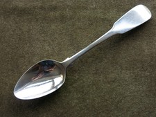 Antique Georgian Solid Silver Irish Tea Spoon Fiddle Pattern Rat Tail 18g