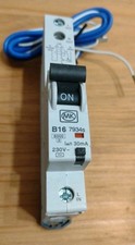 MK Sentry 07934S RCBO B16 16 Amp  Type B 30mA Type AC BS EN61009-1  RCD