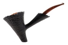 Pipe LA BIOTA dark sandblasted shape stand up mushrooms barktop