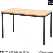 Niceday Office Rectangular Conference Meeting Table Beech Steel 1400x700x750mm