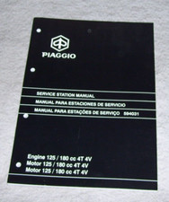 PIAGGIO SERVICE STATION MANUAL ENGINE 125 - 180cc 4T 4V June 2000 No 594031