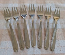 7 Cake Forks Swirl Design Exct