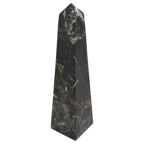 Black marble obelisk table - black,