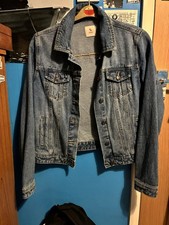 Women’s Denim Blue Jacket (Size 12) Regular Fit Button Up
