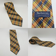 Vintage Burberry Nova Check Men's Silk Neck Tie made in England pre 1999