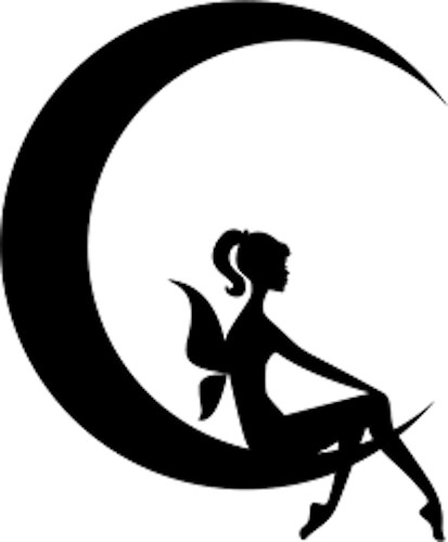 Vinyl moon and fairy - moon, decal