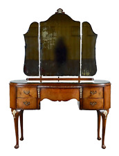 ANTIQUE DiSTRESSED WALNUT DRESSING TABLE  CIRCA 1940'S / WARDROBE AVAILABLE