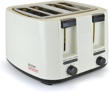 Cream 4 Slice Toaster Extra