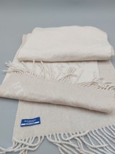 Burberry Blue Label Cashmere Reversible White/Beige Scarf (M27)