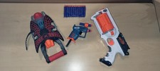 Nerf Gun Toy Blaster Bundle | Spider-Man Arm Gun, Pistol, Revolver, 2x Bullets