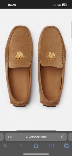 Versace medusa driver suede