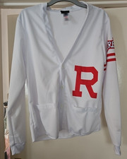 Grease Rydell Prep Costume in White for Adults Sweater  Size M MARK ON SLEEVE