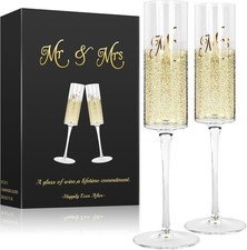 Mr & Mrs Champagne Flutes Set