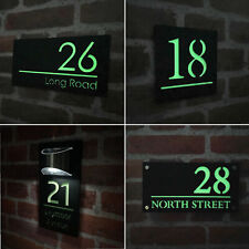 House Number Plaques Glow in the Dark Personalised House Door Number Signs Plate