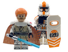 Obi Wan Kenobi & 212 Clone Trooper Minifigure Duo Star Wars Custom Mini-Figures