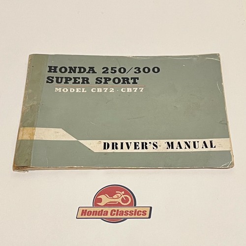 Honda cb72 cb77 drivers owners - honda,