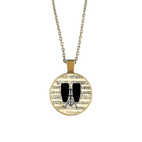 Conga drum necklace music - necklace,