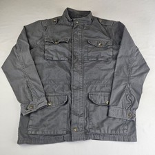 Men’s Cotton Traders Cotton Utility Style Jacket Chore Zip Up Grey 626 Large L 