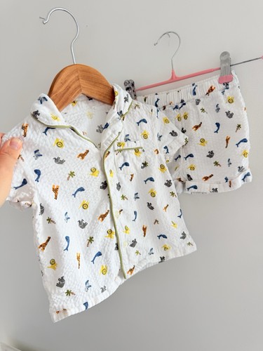 White 2pc baby outfit set - white,