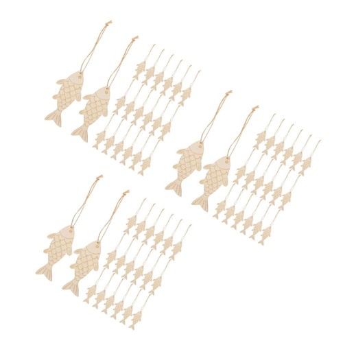 Unfinished wooden fish - wooden,