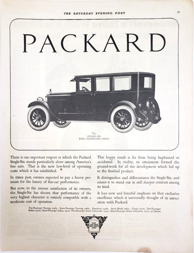 Packard single six sedan - single,