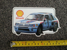 PEUGEOT 205 SHELL Original RALLY STICKER / AUTOCOLLANT