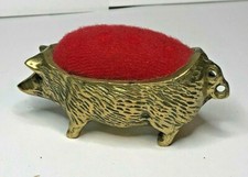 Antique Brass Pig Pin Cushion