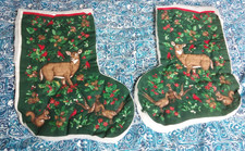 A Pair of Christmas Stocking Sewing Quilting Project 18" tall