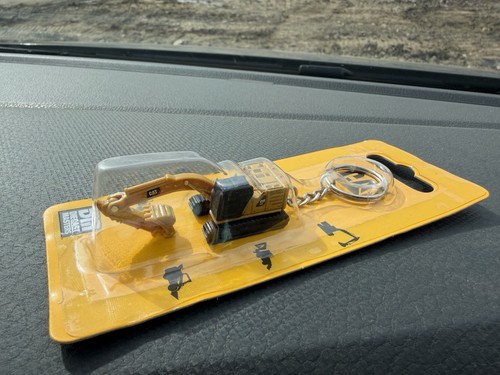 Cat excavator keychain - excavator,