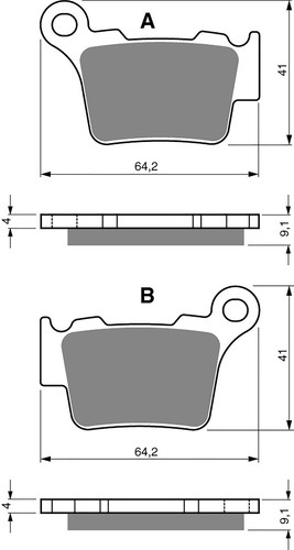 Brake disc pads rear goldfren - disc,