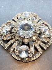 VTG Gorgeous Silver Tone Clear