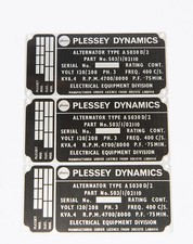 3x ID Plate 47342 for