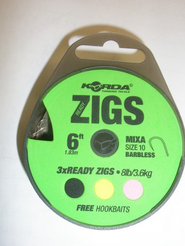 Korda ready tied zig rigs - korda, 3pk