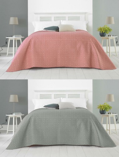 Embossed bedspread geometric - bedspread,