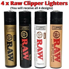 4 x RAW Clipper Lighters