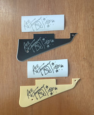 Ace Frehley Les Paul Guitar  autograph UV DTF  sticker suitable for pickguard