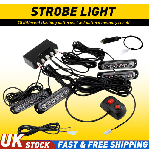 4pcs led amber - 4pcs, 6-led