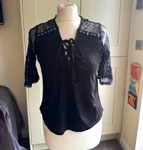 Primark black lace blouse - primark, blouse,